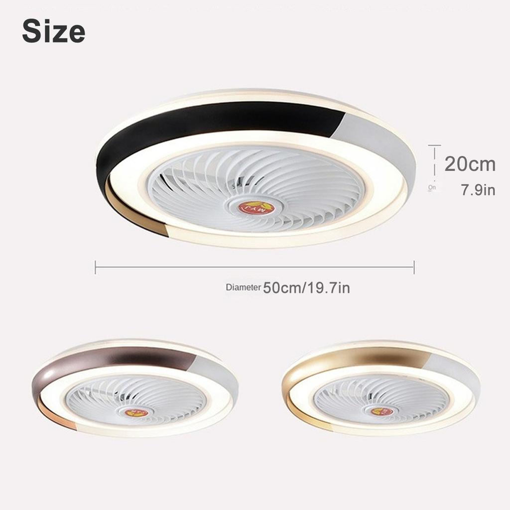 Electric Fan 50cm Intelligent Ceiling Fan with Lamp Bedroom Decorative Ventilator Lamp Smart APP Control With Remote control