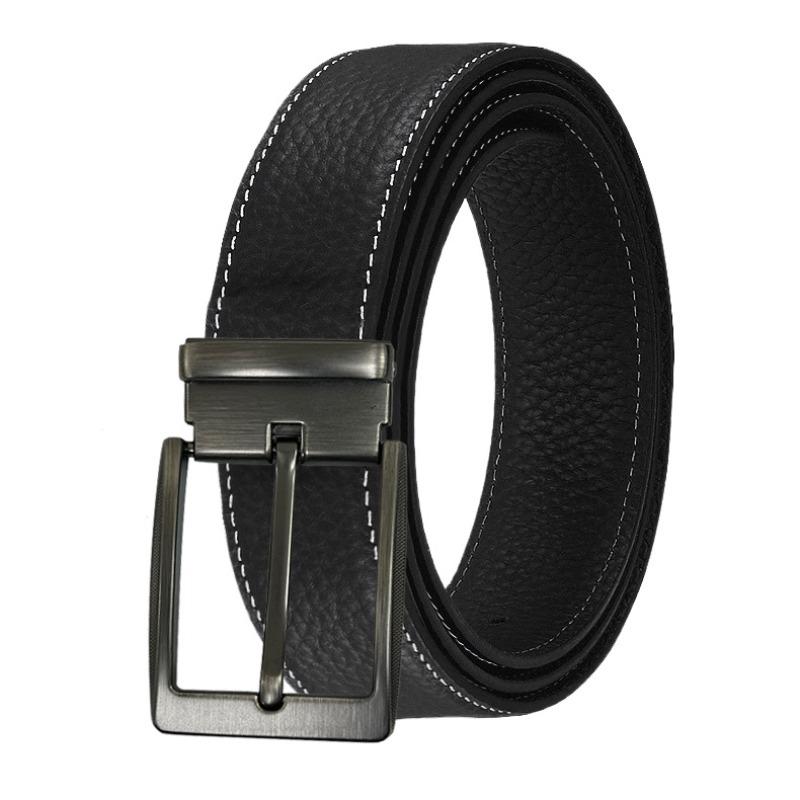 elt first layer lychee pattern pure cowhide belt high-end leisure business versatile pin buckle belt