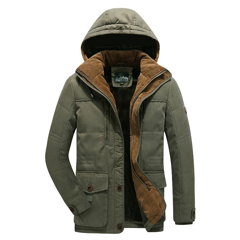 Winter New Men's Cotton-padded Clothes Outdoor Velvet Thickened Cold-proof and Warm Casual Large-size Cotton-padded Jackets