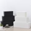 Kabelmanagementbox, Kabelaufbewahrungsbox, Staubdichte Drahtaufbewahrungsbox, Kunststoff-Aufbewahrungsbox mit Bambus für TV-Kabel, USB-Hub