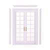 1:12 Dollhouse Wooden Window Door Frame Miniature Doll House Furniture Toys Dollhouse Miniature Window Panel Play House