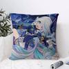 Genshin Impact Furina Cushion Cover Eco Linen Pillow Case DoubleSided Print Breathable Durable Zipper Home Decor Gift