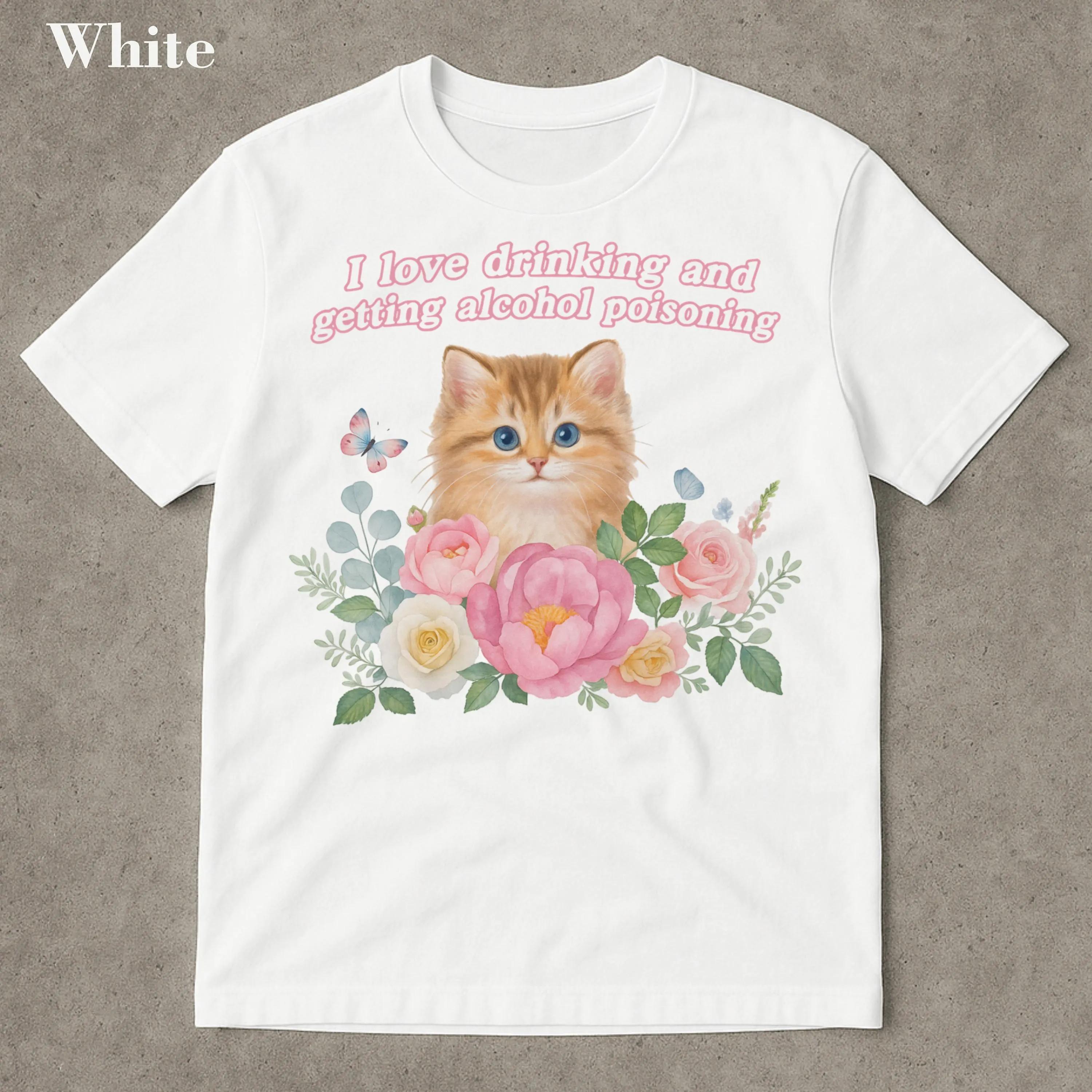 Funny I Love Drinking Cat Meme Shirt Funny Meme Shirt Popular Meme Shirt Viral Meme Shirt Offensive Shirt Men Clothing S