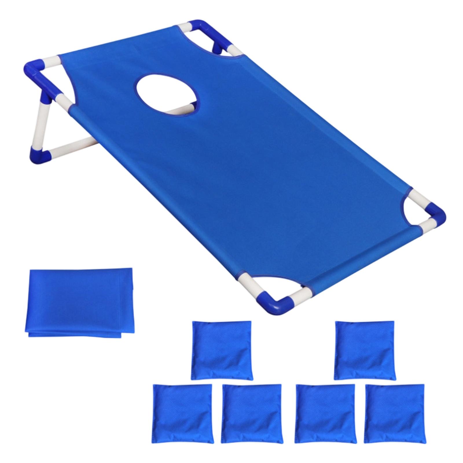 

Bean Bag Toss Game Set with Foldable Frame Portable Cornhole Style Outdoor Indoor Target Throwing Game for Family Parties Backyard Fun One Size синій