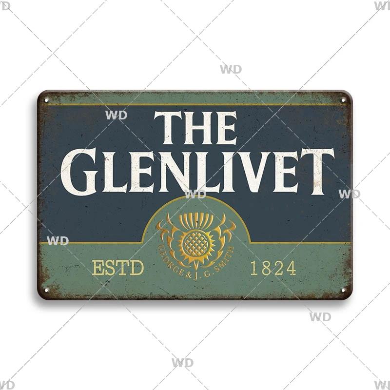 Whisky Marke Metallschild Blechschild Dekorative Plakette Metall Vintage Metall Posterplatte Irland Bar Kneipe Club Männerhöhle Wanddekor