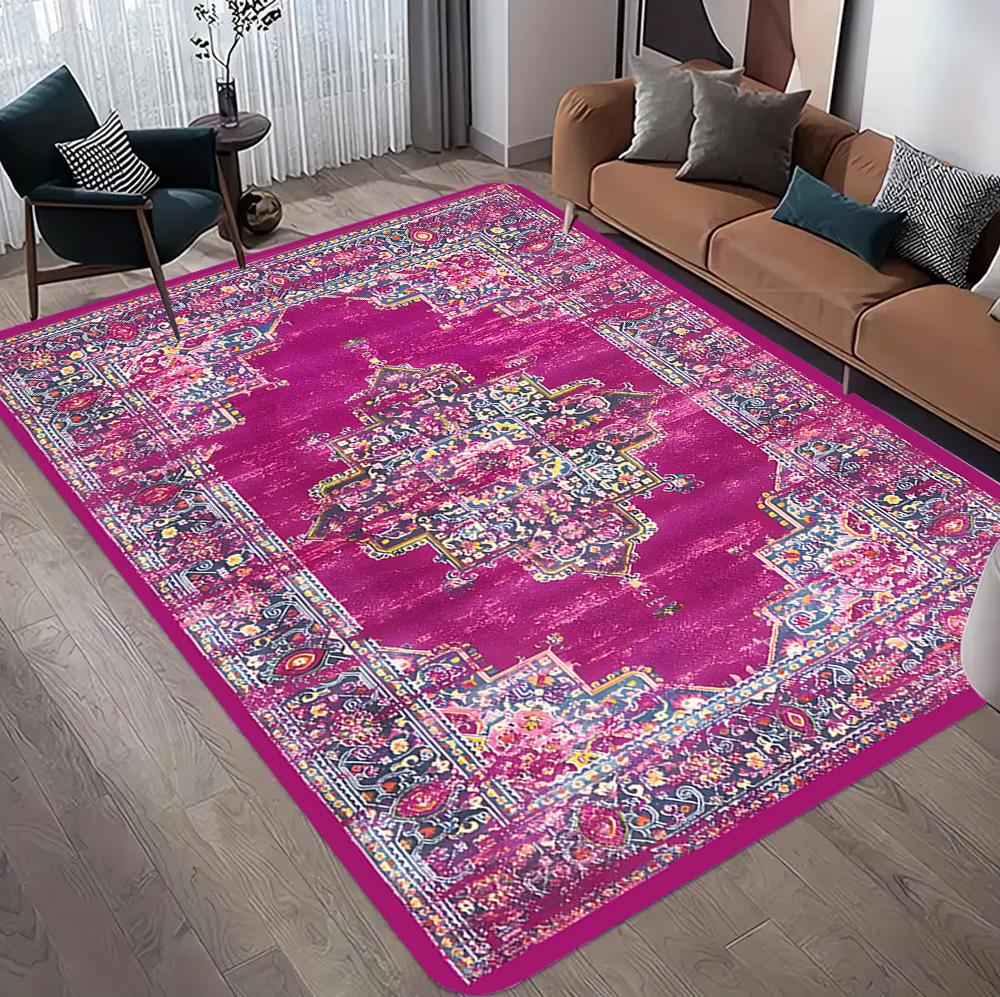 Bohemian Carpet Elegant Color Floor Mat Area Rug for Living Room and Bedroom Soft Anti-slip and Easy-to-clean Carpets Home Decor