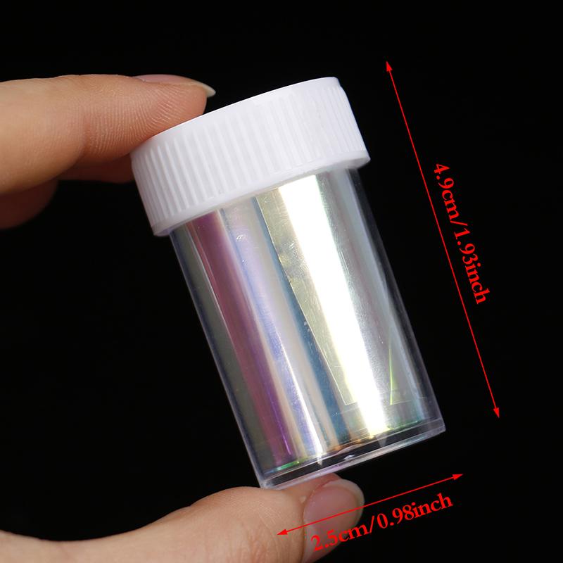 Nail Art Aurora Ice Cube Cellophane Large Colorful Transfer Paper Laser Sticker