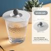 Round Heat-Resistant Lid Cup Cover Non-toxic Silicone Universal Water Cup Lid Anti-dust Coffee Mug Sealed Cap with Spoon Holder