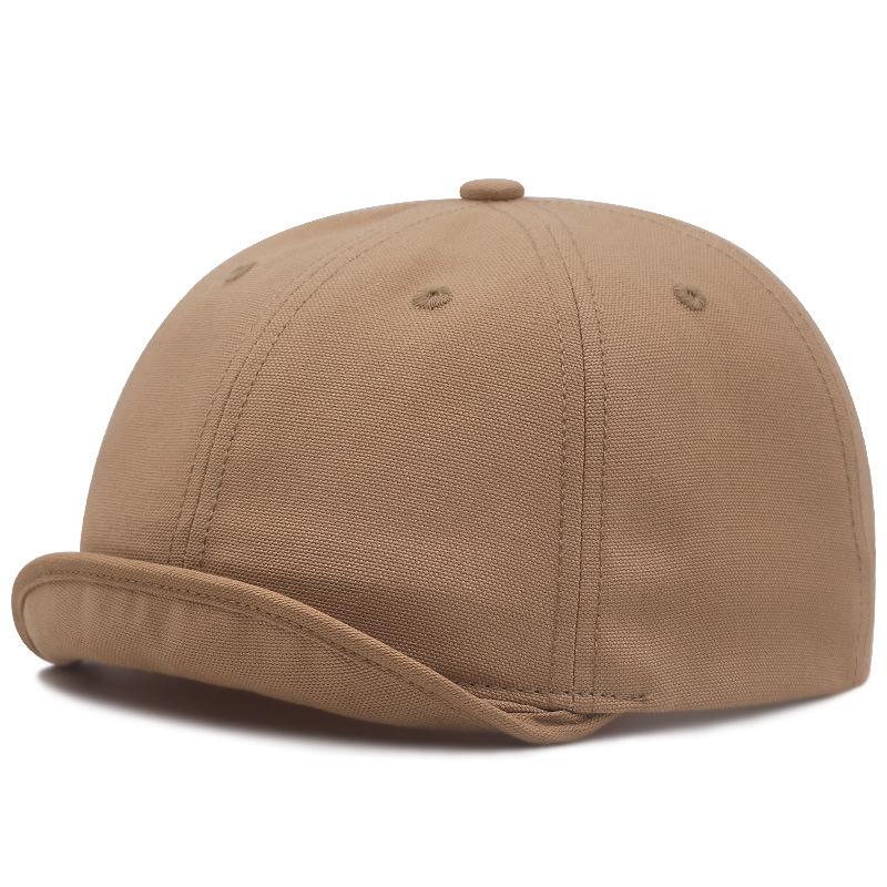 

Big head circumference short brim hat Turned brim hat Men s large ultra-short brim small hat shows a small face New personalized soft brim hat XL (above 60cm) хаки