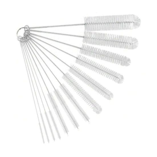 Cleaning Brush Extended Reach Deep Clean Tall Glasses Bottles Straws Cleaning Scrubber Multiple Sizes Flexible Metal Stem Drinking Container Cleaner