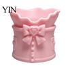 Eco Friendly PLA Organizer Lolita Bow Makeup Brush Holder, 3D Printed Pen Holder Storage Cup, Wavy Cute Container Rim Desktop for Vanity Table Decor,