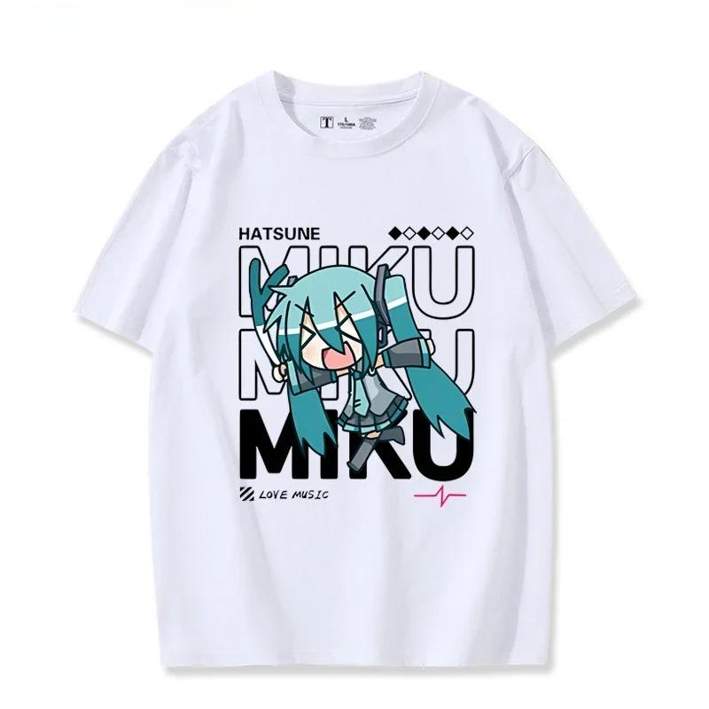 Hatsune Miku Cute Chibi Portrait T-Shirt, Unisex Vocaloid Virtual Singer Fan Merch, 100% Cotton Casual Streetwear Tee