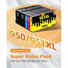 MILEKO Compatible 950XL 951XL Ink Cartridge Replacement for HP Officejet Pro 8100 8600 8610 8615 8620 8625 8630 8640 8660 251dw 276dw, Black, Cyan,