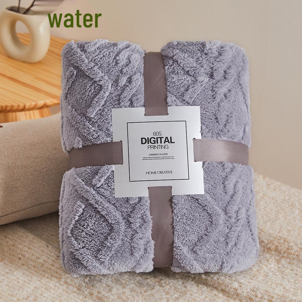 Velvet Coral Fleece Jacquard Blanket - Thickened and Soft Household Gift Blanket