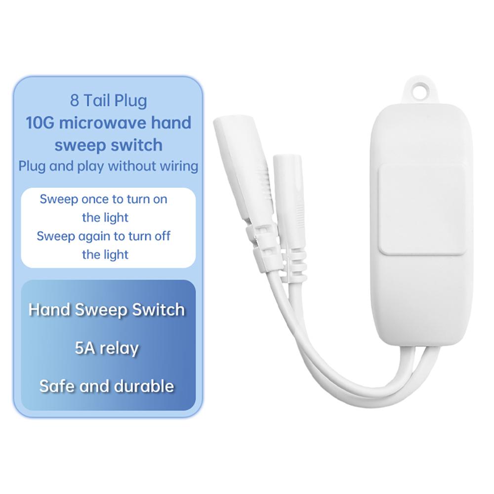 

AC110V-240V Smart Home Automatic Lighting Microwave Radar/Hand Scan Induction Sensor Switch T5 T8 Tube LED Light Plug In Wiring