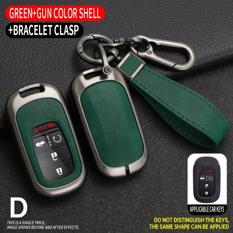 

For Honda Civic Accord Hr-V Cr-V Crv Auto Shell Fob Holder Zinc Alloy Car Key Case Cover Keychain Accessories