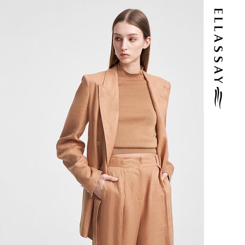 ELLASSAY Women's Slim-Fit Semi-High Collar Knit Top