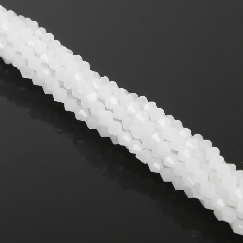 4mm Faceted Rhombus Crystal Beads Glass Beads DIY Handmade Beads Loose Beads Material Hair Jewelry Accessories Beads for Jewelry Making
