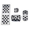 Wellvie Classy Aluminum Pedal Cover Set for Toyota and No Tools Car Car Custom 4-Piece Noah, Voxy, Esquire, Harrier, Estima. Snap-on, Required. Parts,