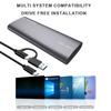 Obudowa mobilna USB3.1 M.2 SATA SSD Obsługuje protokół NGFF/NVME na Type-C Przenośny zewnętrzny pojemnik SSD Gen2 10Gbps M-Key