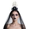 Realistic Skeleton Hand Mesh Hairband Resin Headbands Cosplayer Hair Accessories For Halloween Costume Parties