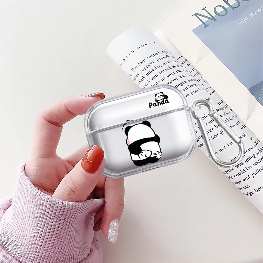 Couple Panda Case For Airpods Pro3 4 3 Pro 2 1 Pro2 Clear Earphone Cases Cover