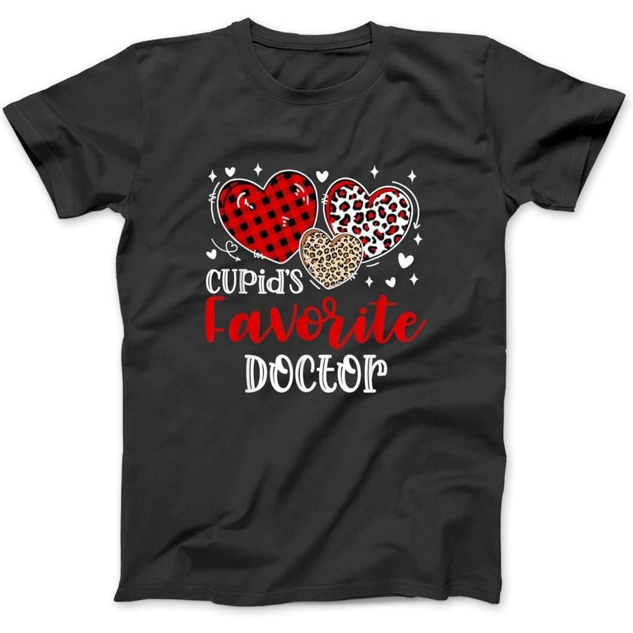 Valentine s Day Cupid s Favorite Doctor Heart T-Shirt, Sweatshirt, Hoodie for Men Women Kids Made in Canada Black S