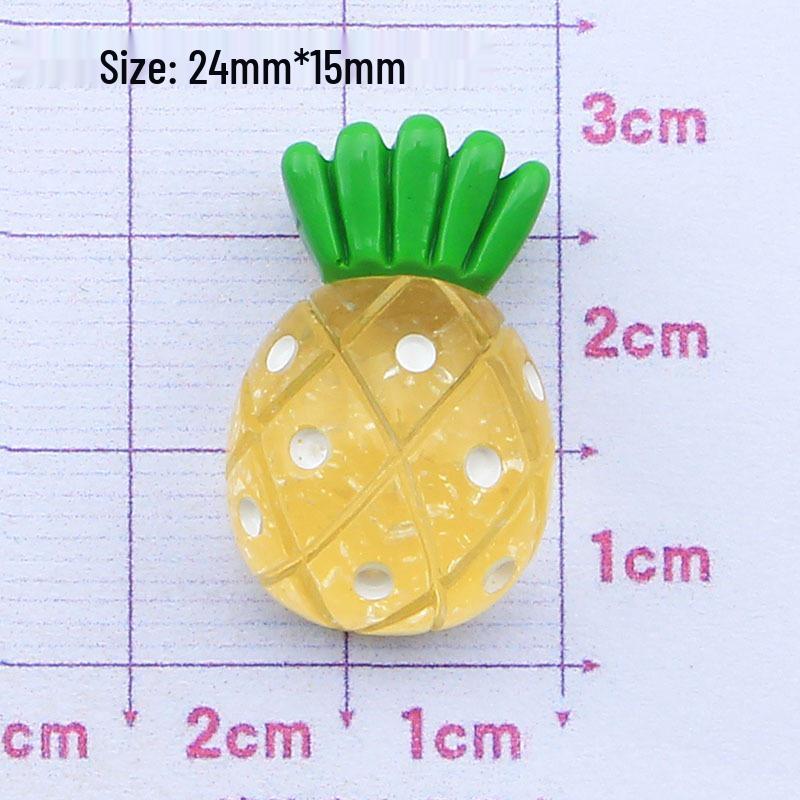 Crystal Grapefruit Cartoon Resin Croc Charms, DIY Jewelry, and Hair Clip Accessories