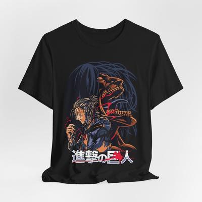 Anime-inspiriertes Unisex-Jersey-T-Shirt, Attack on Titan Shirt, Grafik-T-Shirt,