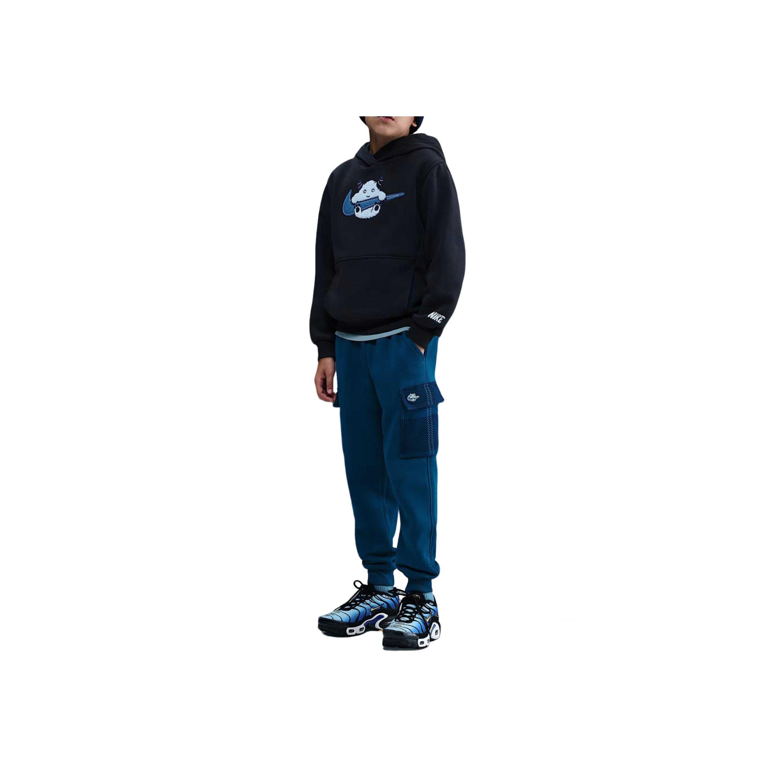 

Nike Sportswear Club Fleece Comfortable Fit Solid Color Cargo Pants Kids bottoms IM8896-301 XL