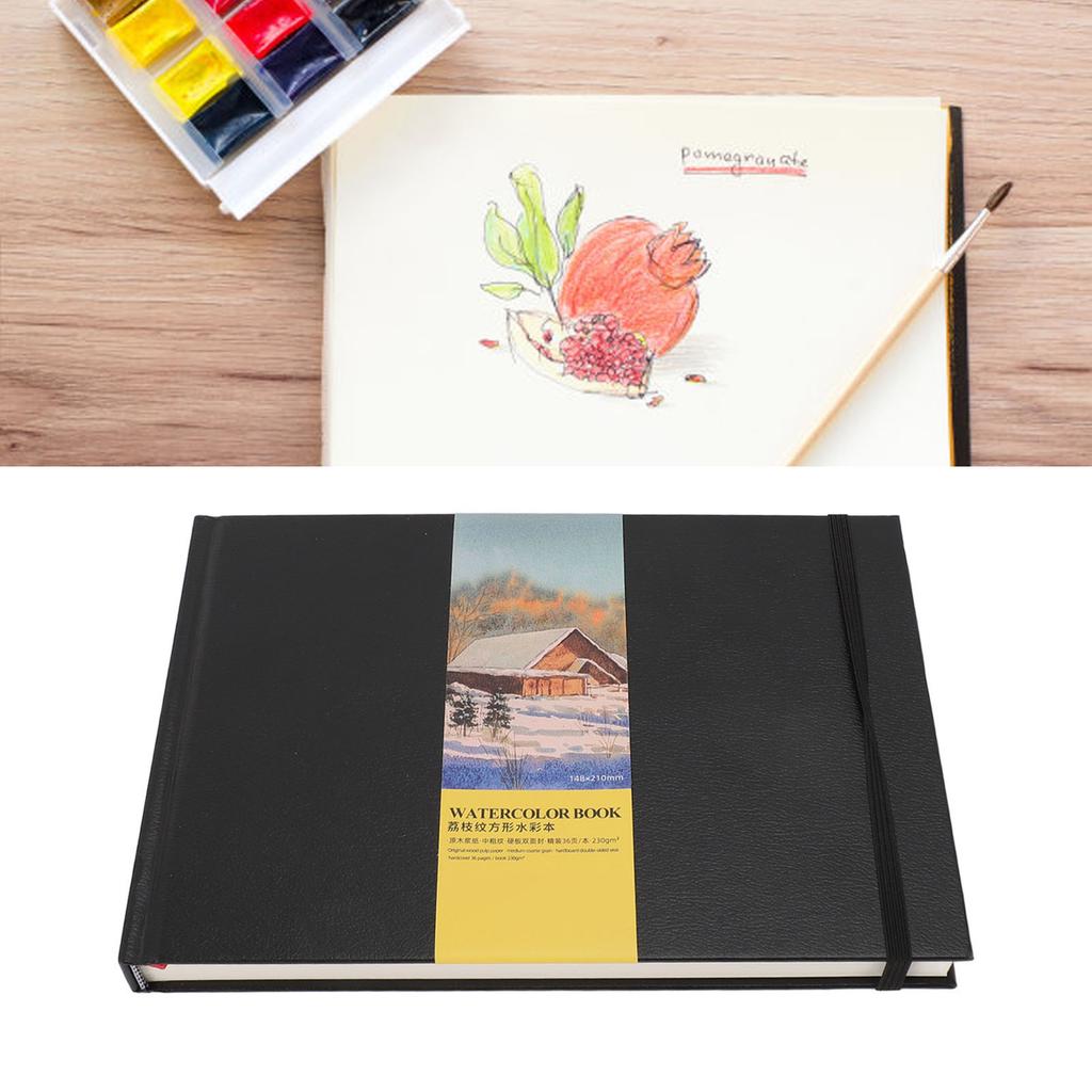 Caderno de Desenho Aquarela 230gsm Espessado 36 Folhas Caderno de Desenho de Viagem Caderno de Desenho Artístico para Estudantes Artistas