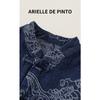 French Arielle De Pinto Chinese-Style Denim Jacket for Boys and Girls, Spring and Autumn Clothing with Dragon Pattern Jacquard