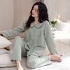 Pajamas Women'S Spring And Autumn Thickened Pure Cotton Long-Sleeved Women'S Autumn And Winter Padded Cotton Can Be Worn Outside Air Cotton