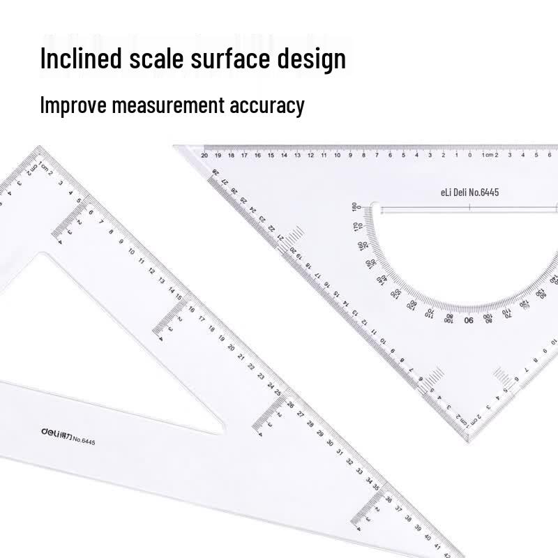 Deli Large Drawing Triangle Ruler Set