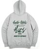Movement Lettering Deep Green Hoodie Gray