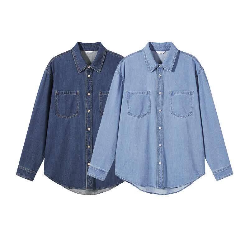 Men's Denim Long-Sleeve Shirt