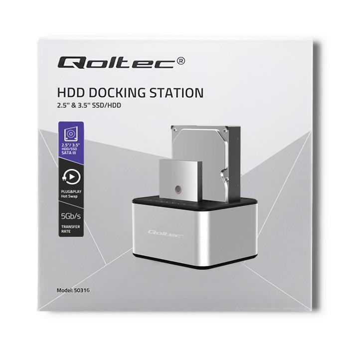 Qoltec Desktop Power Supply 96W | 24V | 4A | 5.5*2.5 | +power cable