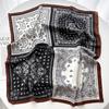 Silk Shawl Square Scarf For Women Print Headband Foulard Satin Hijab Hair Bands Neckerchief Female Head Wraps Bandana