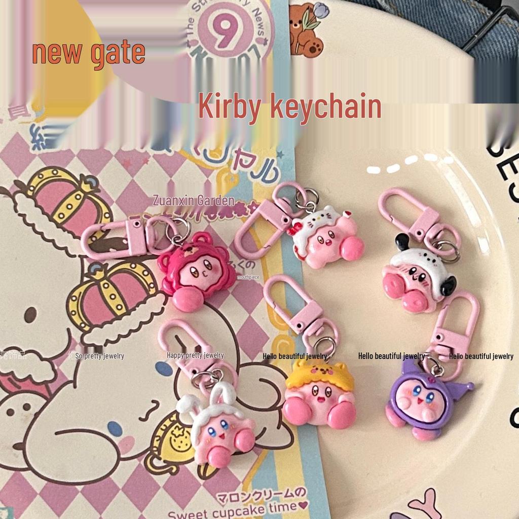 Cute Kirby Keychain - Funny Cartoon Star Backpack Pendant for Best Friends