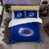 Biancheria da letto a tema Rangers FC Set 3 Pezzi Copripiumino Biancheria da letto Decorativa Per Stanza Adolescenti Decorazione Casa