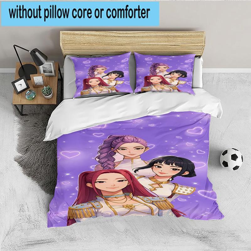 K-pop Heroes In Action 3PCS Bedding set,Ideal for 1pc Duvet Cover And 2pcs Pillowcases Perfect for Fan gift,Ideal for Bedroom, Dormitory