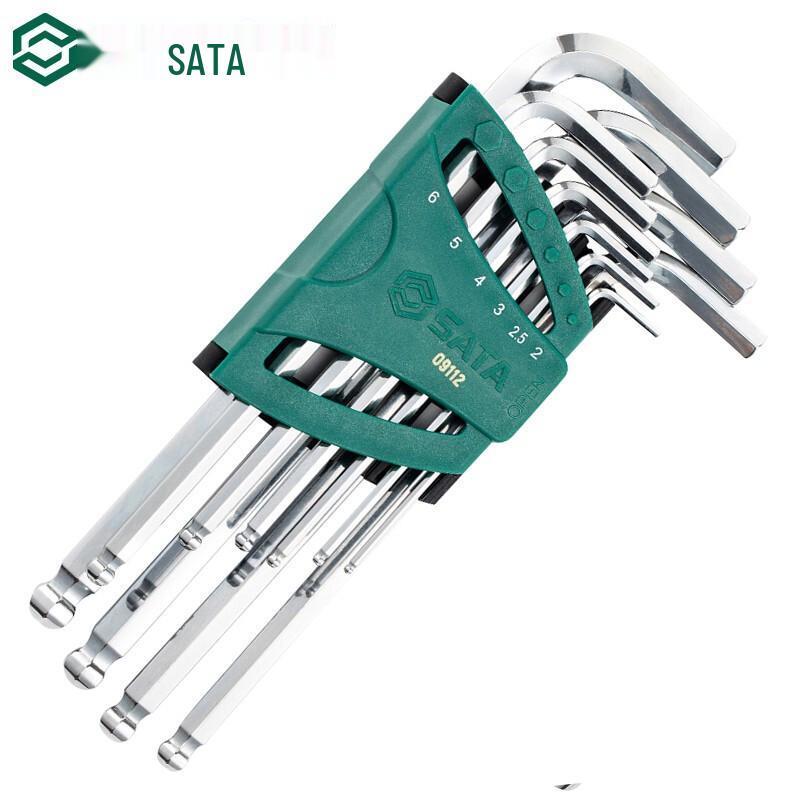 SATA 09112 Long Arm Ball End Hex Key Wrench Set