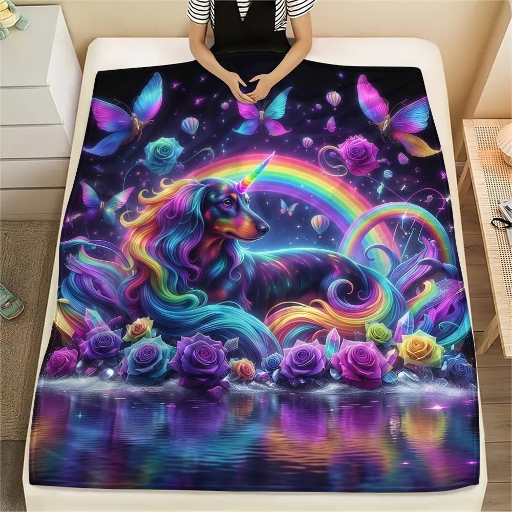 Butterfly flower animals Print Flannel Blanket,High quality Comfortable for All Seasons,Home Decor,Warmth and Comfort,Perfect for Christmas Gifts