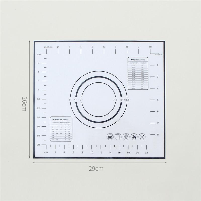 Silicone Baking Mat Pad Baking Sheet Pizza Dough Maker Pastry Kitchen Gadgets Non-Stick Rolling Dough Mat Cooking Tools Bakeware