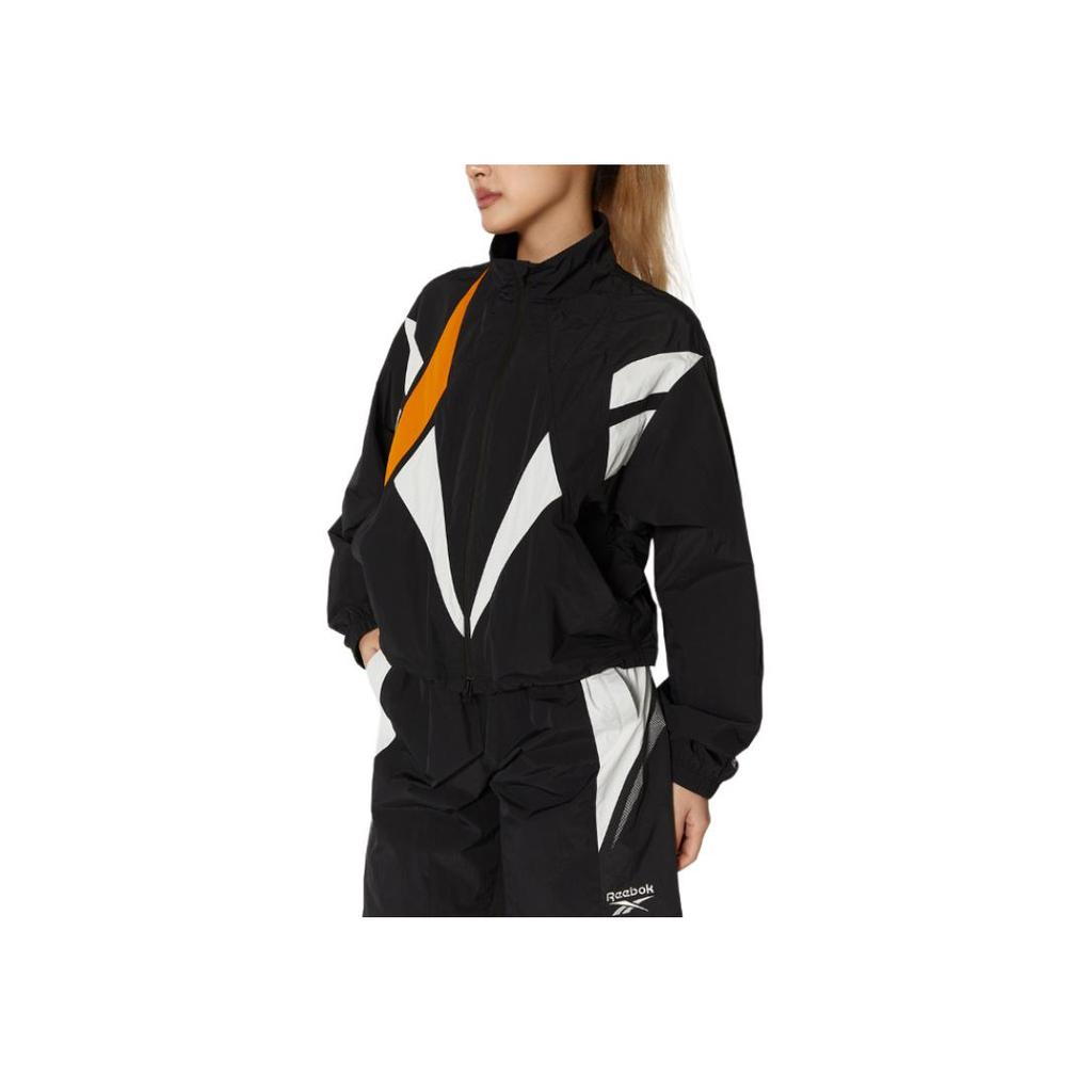 Reebok Printed Short Sleeve Jacket Women jackets Black REJU4EJ34BK