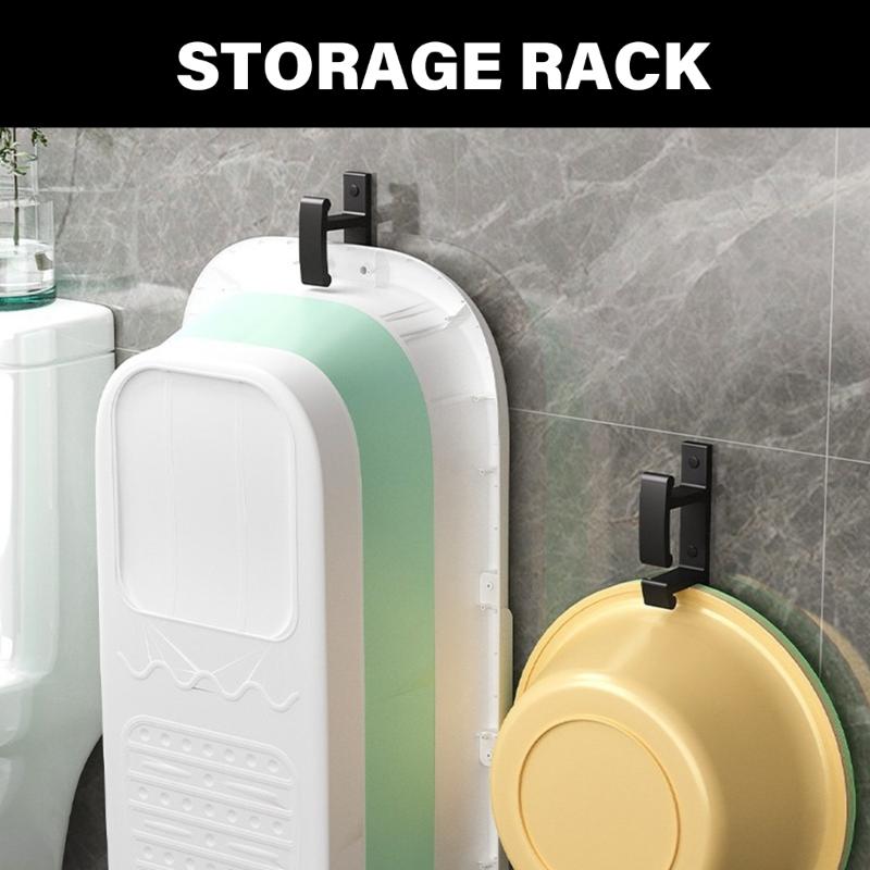 Heavy Duty Washbasin Hook Black Space Aluminum Robes Towel Hook Hanger Bathroom Basin Organizers for Hanging Washbasin