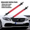 1pair 100mm Adjustable Front Bumper Lip Splitter Strut Rod Tie Support Bar Red