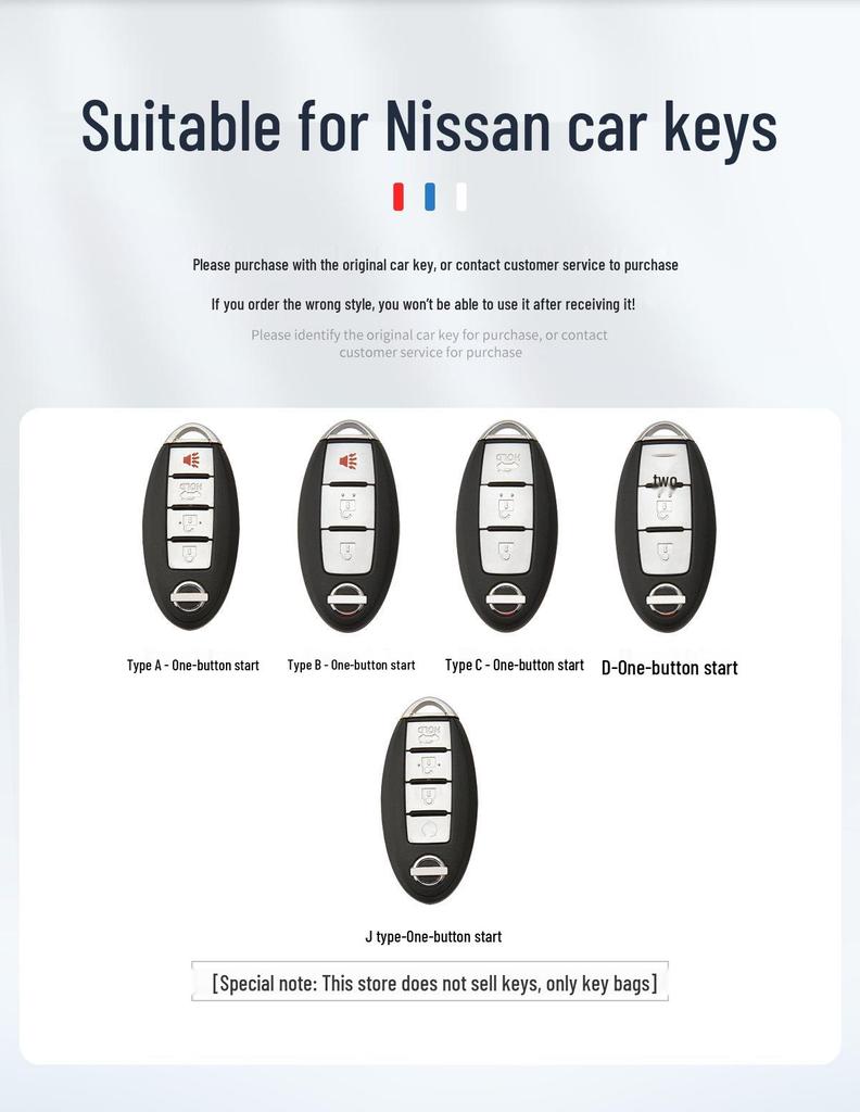 Key Cover for 14th Gen Dongfeng Nissan Sylphy, Qashqai, Teana, X-Trail, Tiida, Bluebird, and Murano