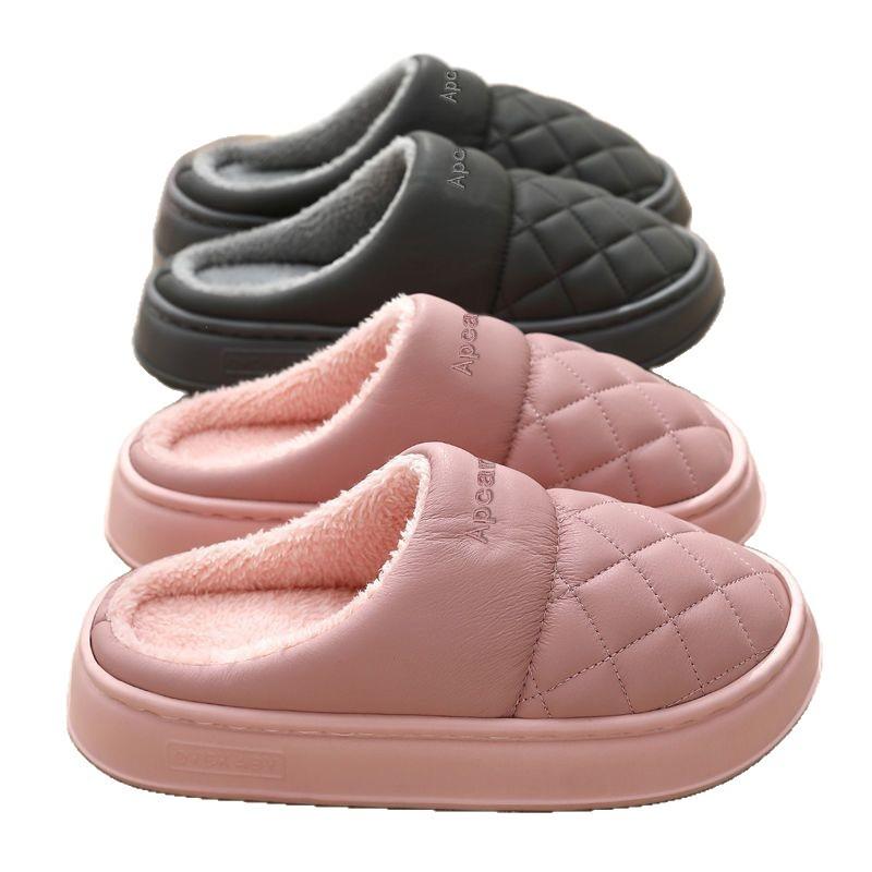 The Elderly Cotton Slippers Autumn and Winter 2025 New Indoor Home Non-slip and Odorless Velvet Warm Waterproof Cotton Mop