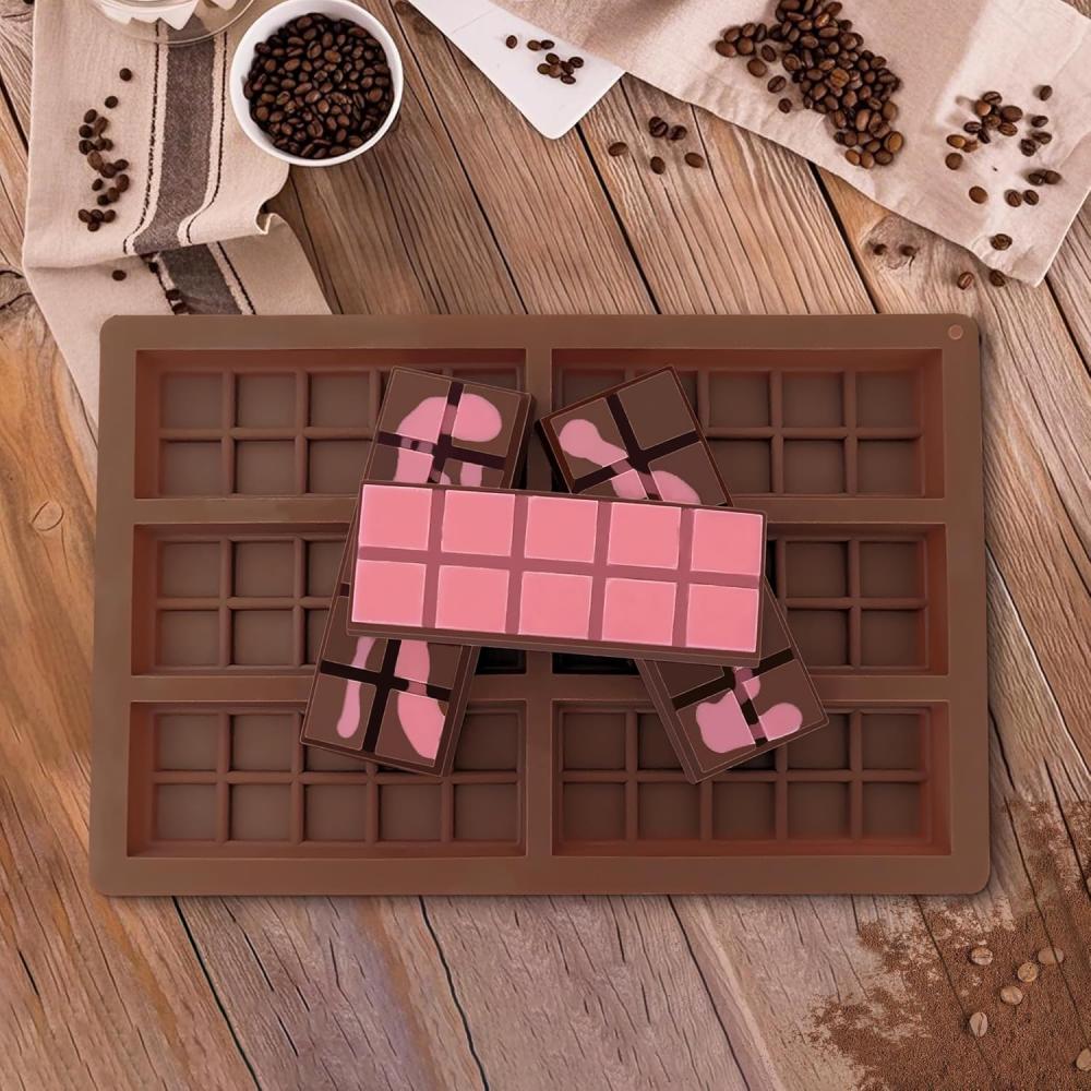 Chocolate bar molds - non-stick chocolate molds, food-grade silicone deep molds for Dubai pistachios, candies, snacks